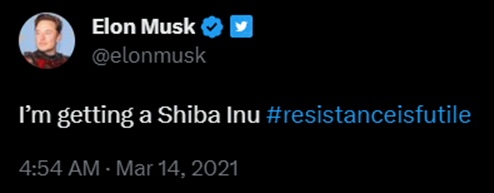 elon musk tweet about shiba inu